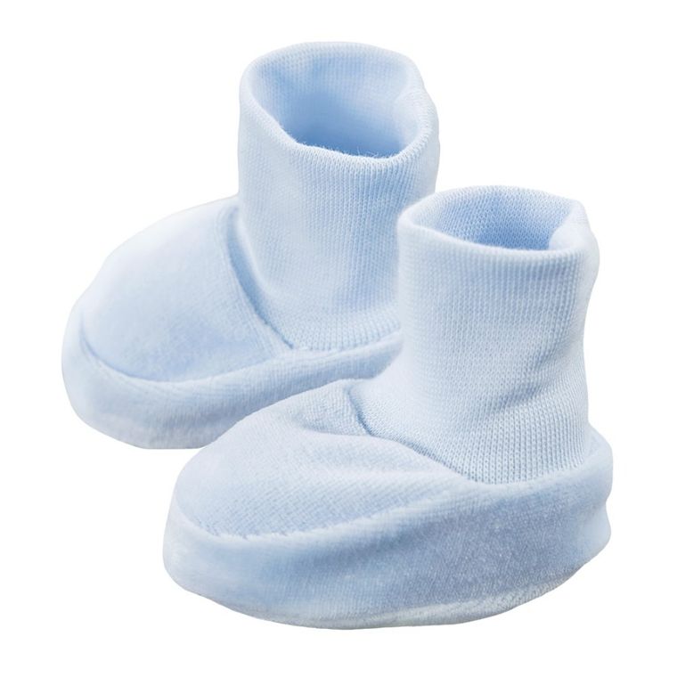 Buciki niechodki chłopięce, welurowe, niebieskie, Eevi