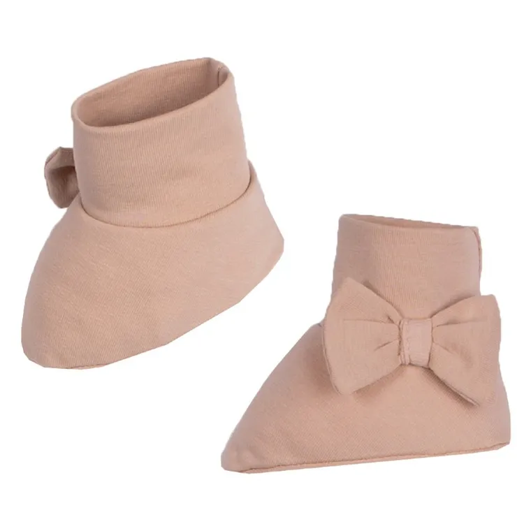 Buciki niechodki dziewczęce, beżowe, Nicol