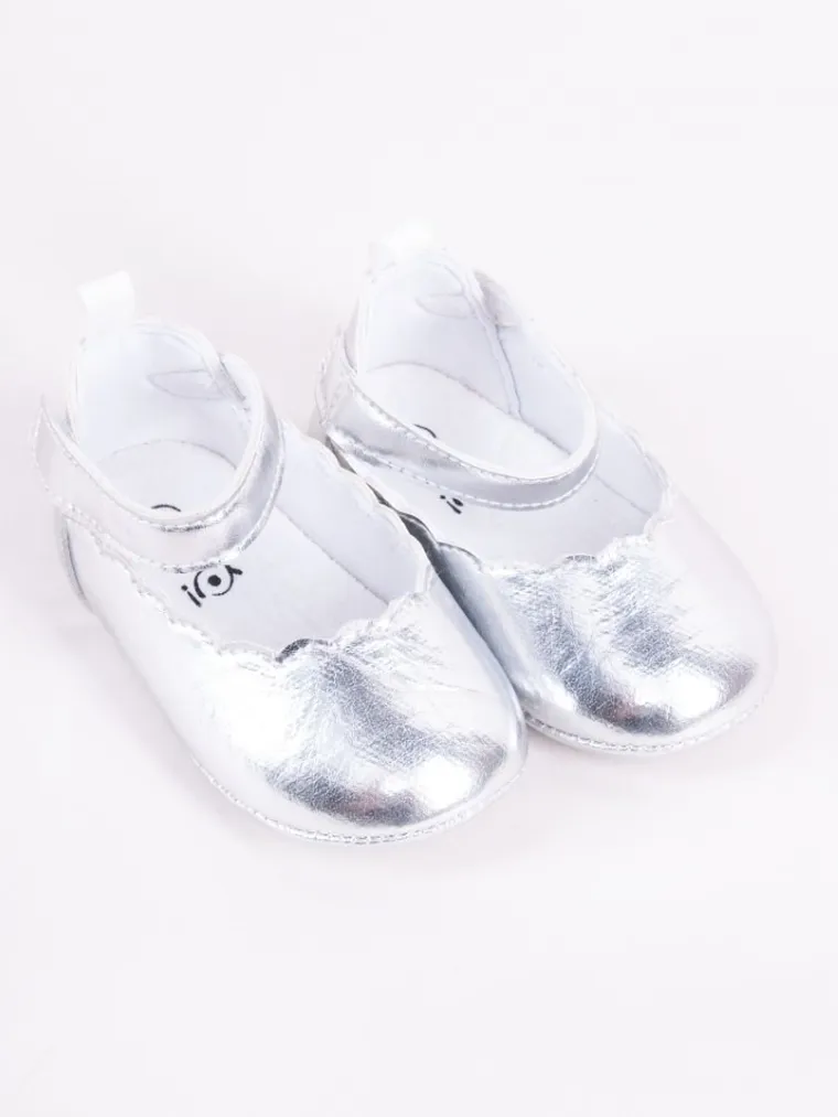 Buciki niechodki dziewczęce, srebrne, Yoclub