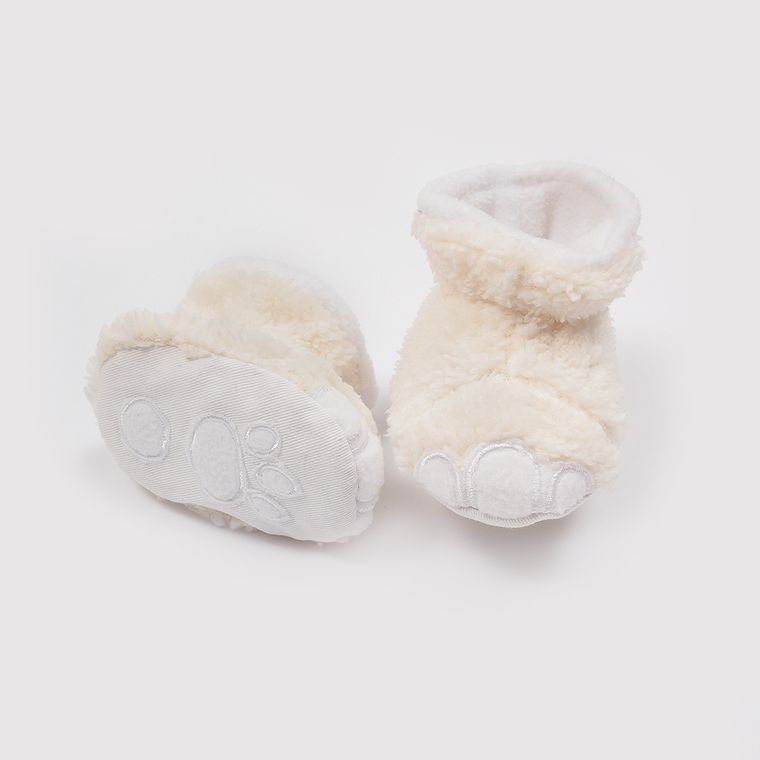 Buciki niechodki niemowlęce, białe, Dino, Be Snazzy