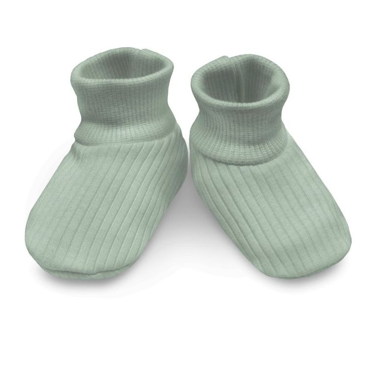 Buciki niechodki niemowlęce, prążkowane, zielone, Pinokio