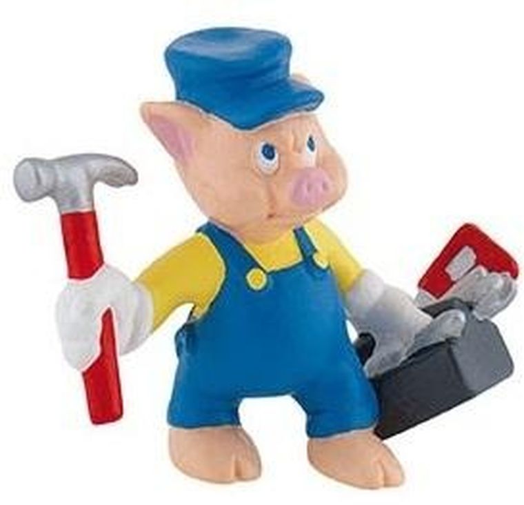 Bullyland, Disney, Trzy małe świnki, Praktyczna Świnka, figurka