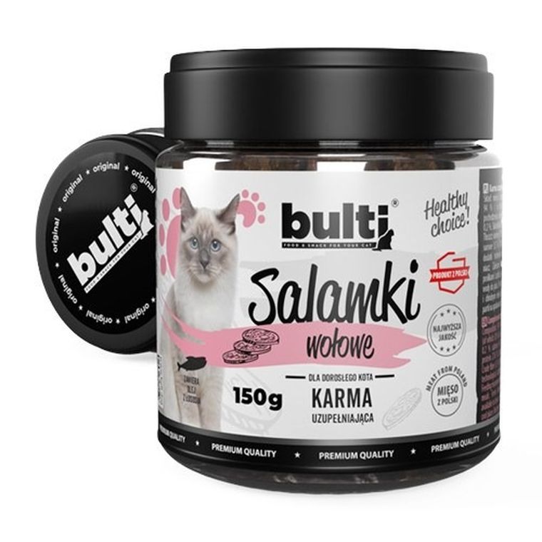 Bult, Bulti, Salamki wołowe, przysmak dla kota, 150g