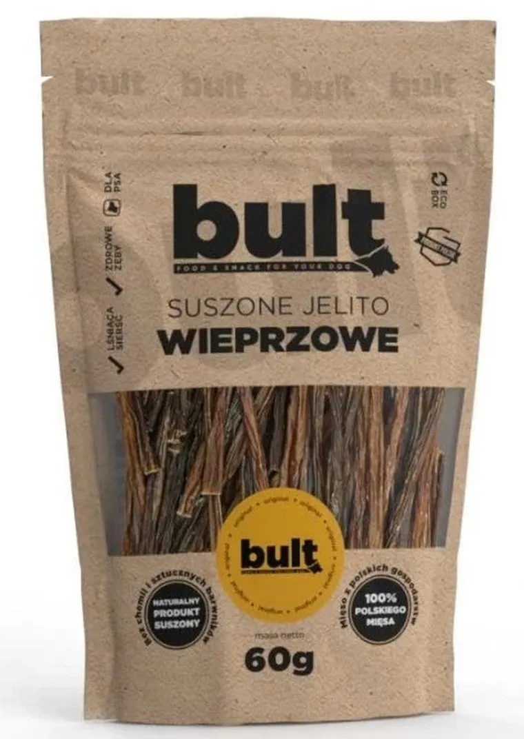 Bult, eko przysmak suszone jelito wieprzowe, 60g