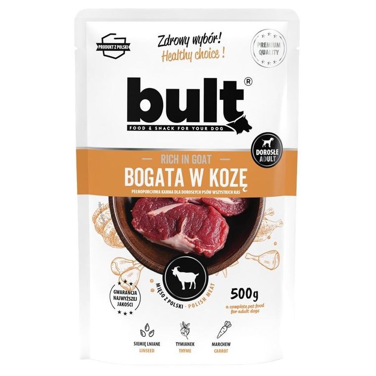 Bult, saszetka mielonka bogata w kozę, karma mokra dla psa, 500g