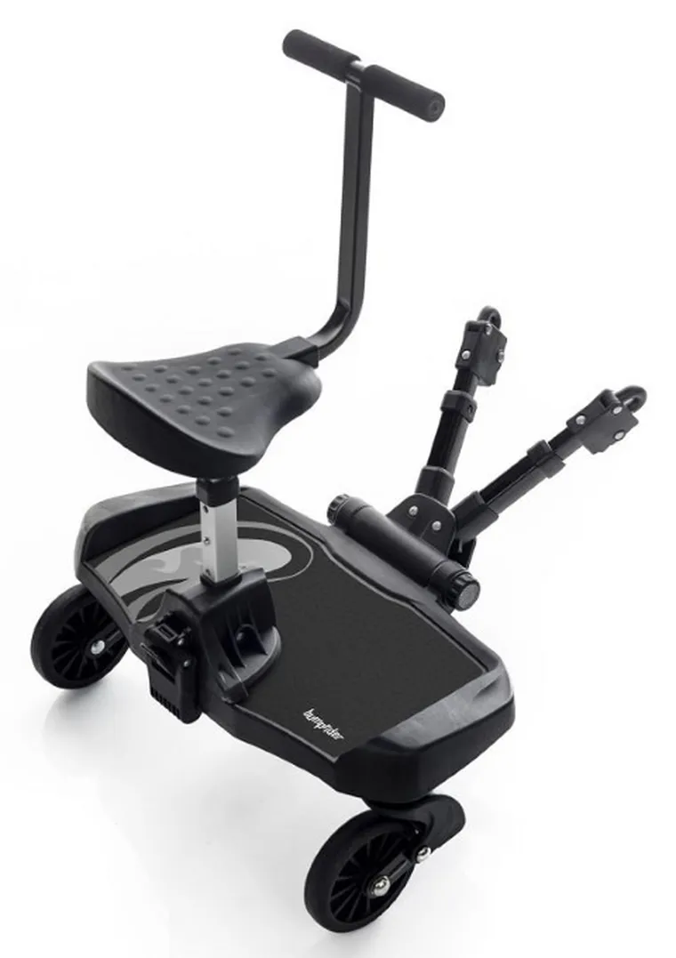 Bumprider, dostawka z siedziskiem do wózka, czarno-szara