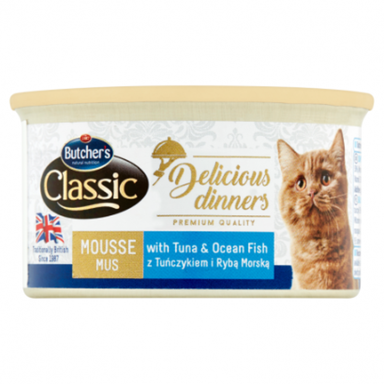 Butcher's, Delicious Dinner, puszka, karma dla kotów, tuńczyk, ryba morska, 85g