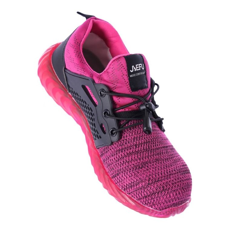 Buty BHP robocze, 41, 26,4 cm, różowe