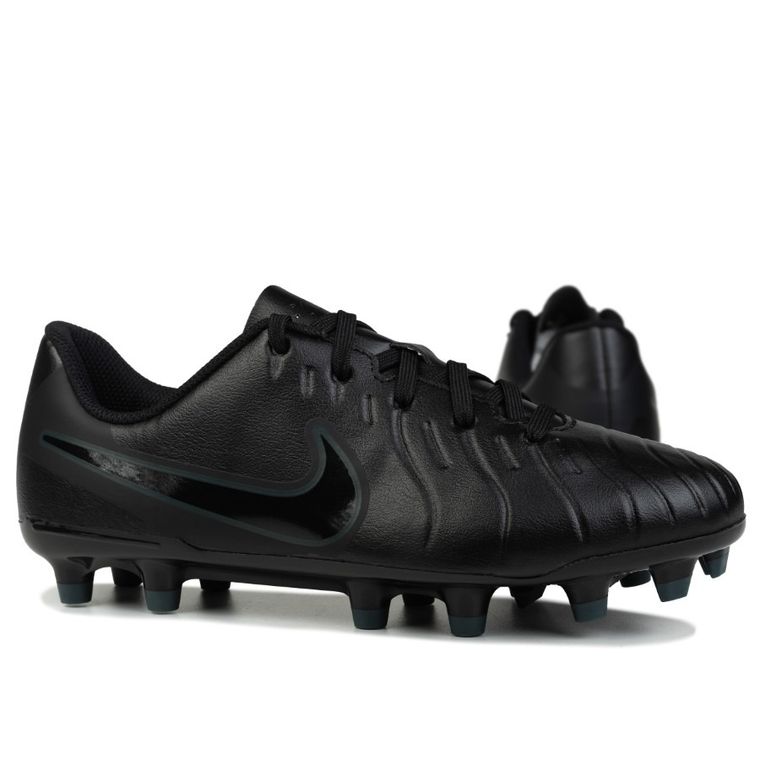 Buty piłkarskie dziecięce, lanki, czarne, Nike Jr Legend 10 Club FG/MG