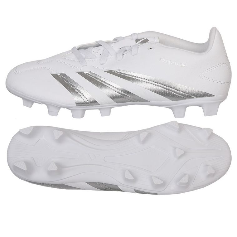 Buty piłkarskie męskie, korki, białe, Adidas Predator