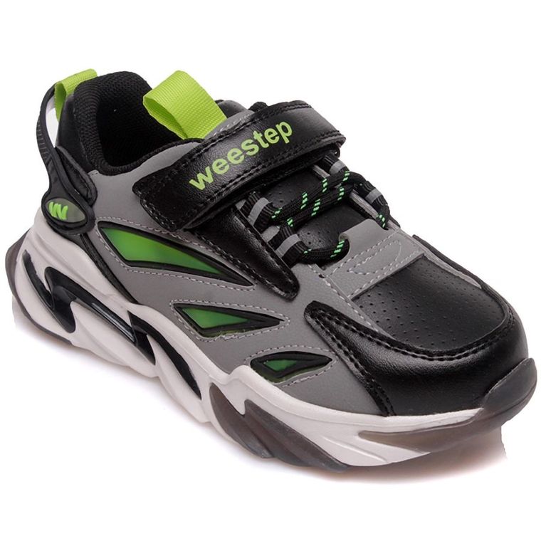 Buty sportowe chłopięce, czarno-szare, Weestep