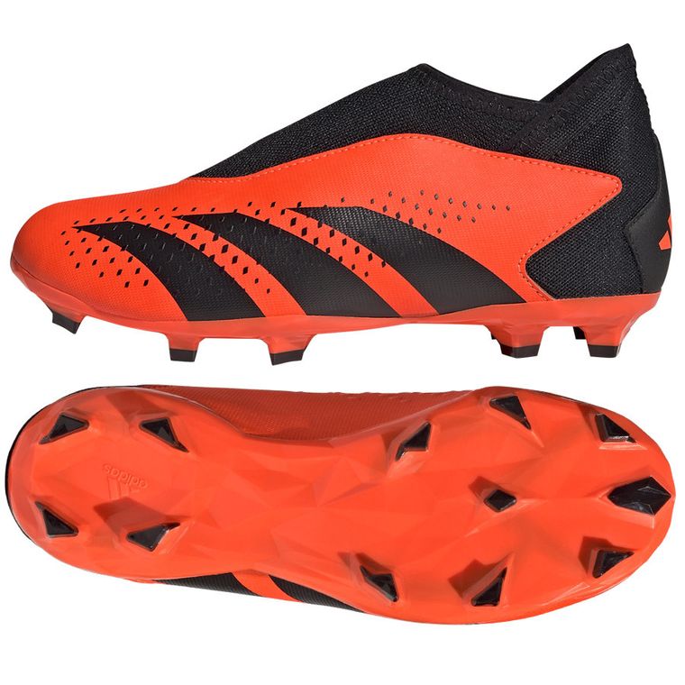 Buty sportowe chłopięce, pomarańczowe, Adidas Predator Accuracy.3 FG LL Jr