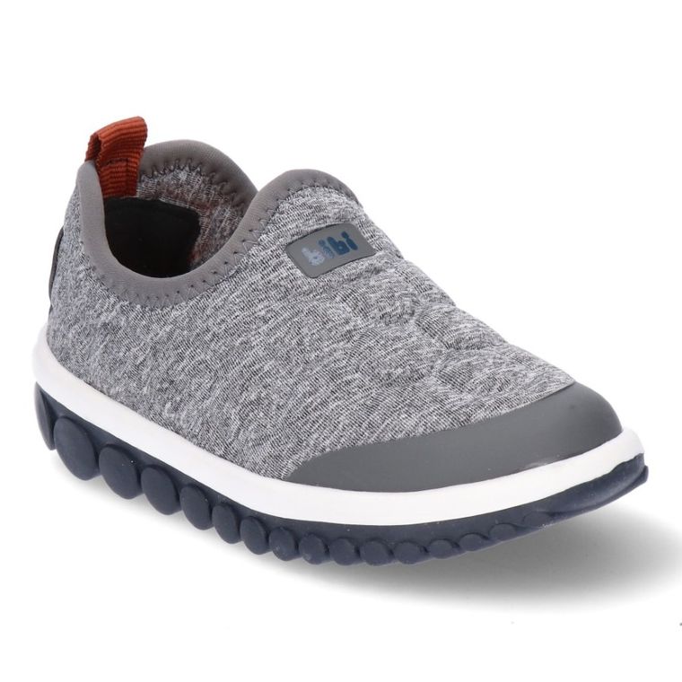 Buty sportowe chłopięce, slip on, szare, Bibi Shoes