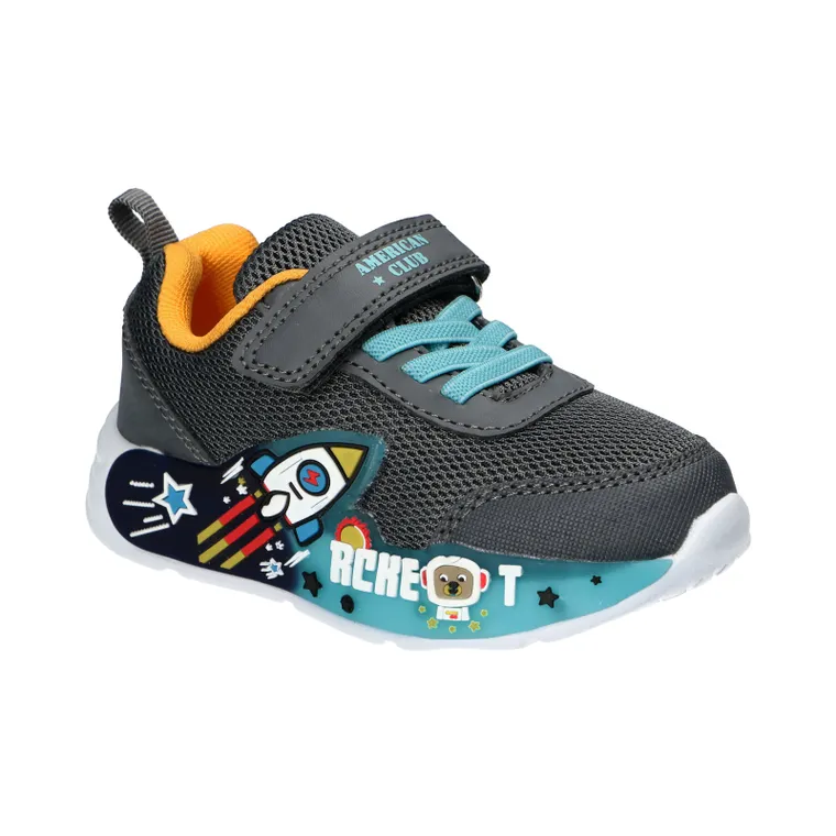 Buty sportowe chłopięce, szare, American Club