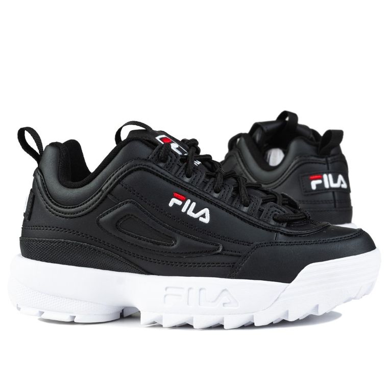 Buty sportowe damskie, czarne, Fila Disruptor