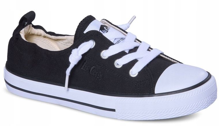 Buty sportowe damskie, czarne, Lee Cooper