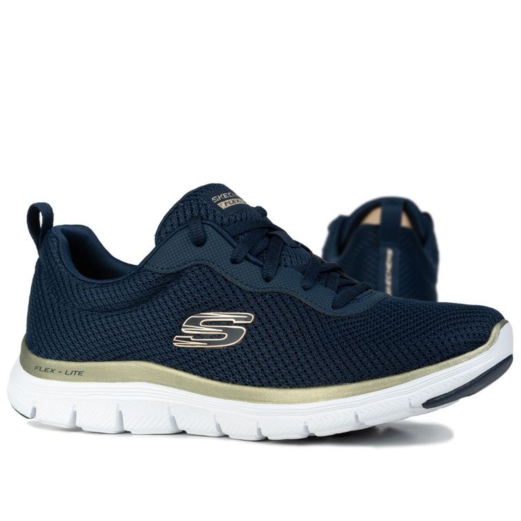 Buty sportowe damskie, granatowe, Skechers Flex Appeal Brilliant View