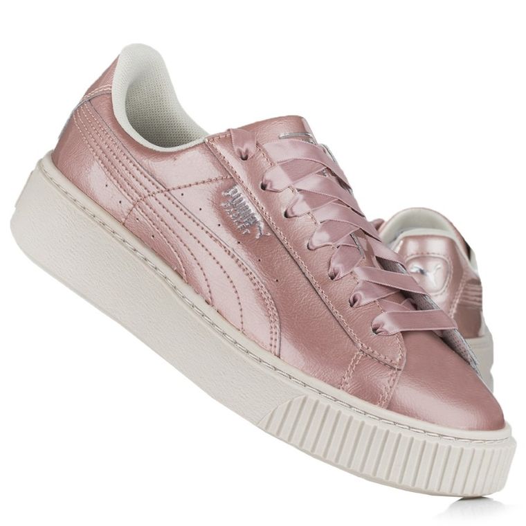 Buty sportowe damskie, różowe, Puma Basket