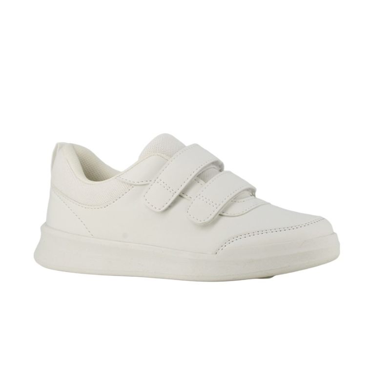Buty sportowe dziecięce, białe, Cortina