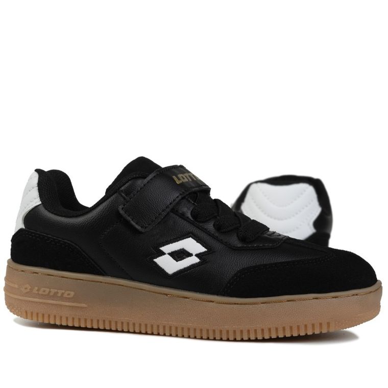 Buty sportowe dziecięce, czarne, Lotto Makera