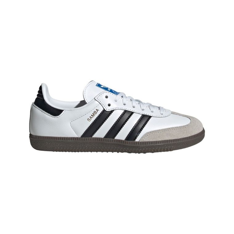 Buty sportowe dziecięce, skórzane, białe, Adidas Samba OG