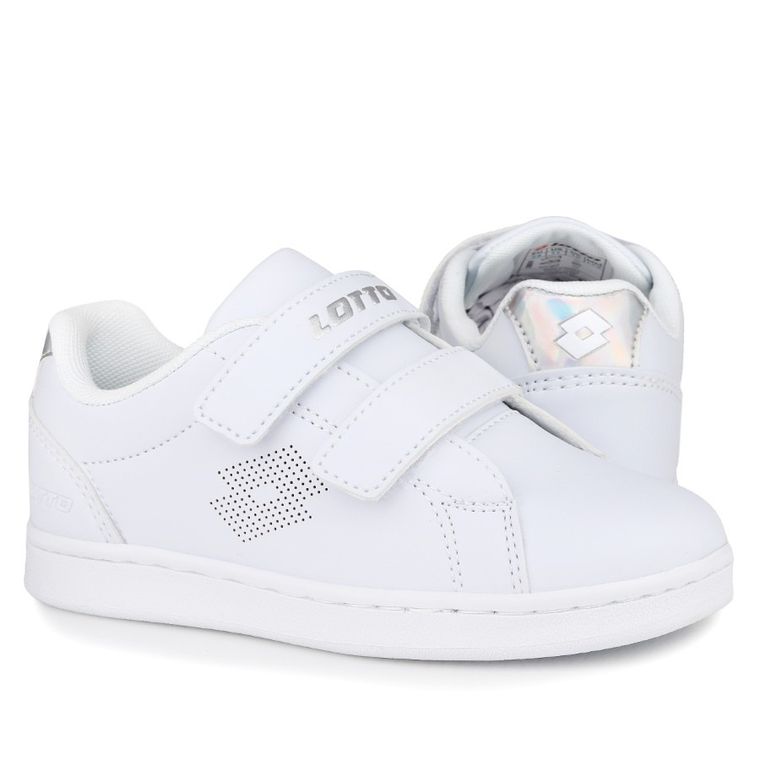 Buty sportowe dziewczęce, białe, Lotto Burgas