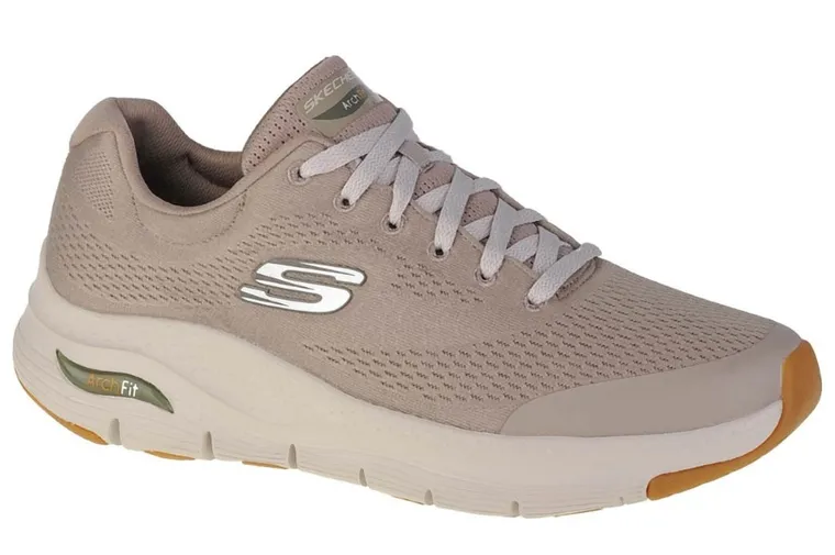 Buty sportowe męskie, beżowe, Skechers Arch Fit