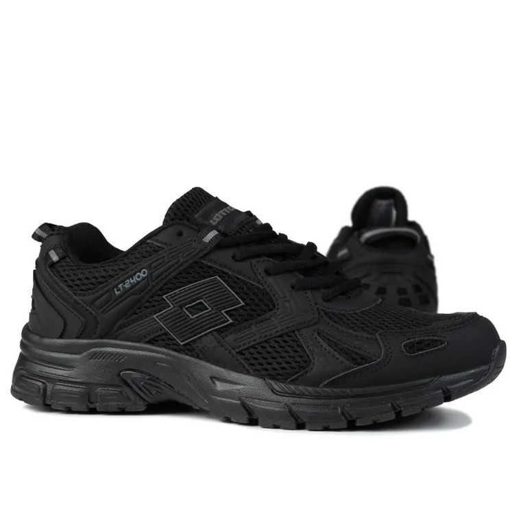 Buty sportowe męskie, czarne, Lotto Akimoto OC