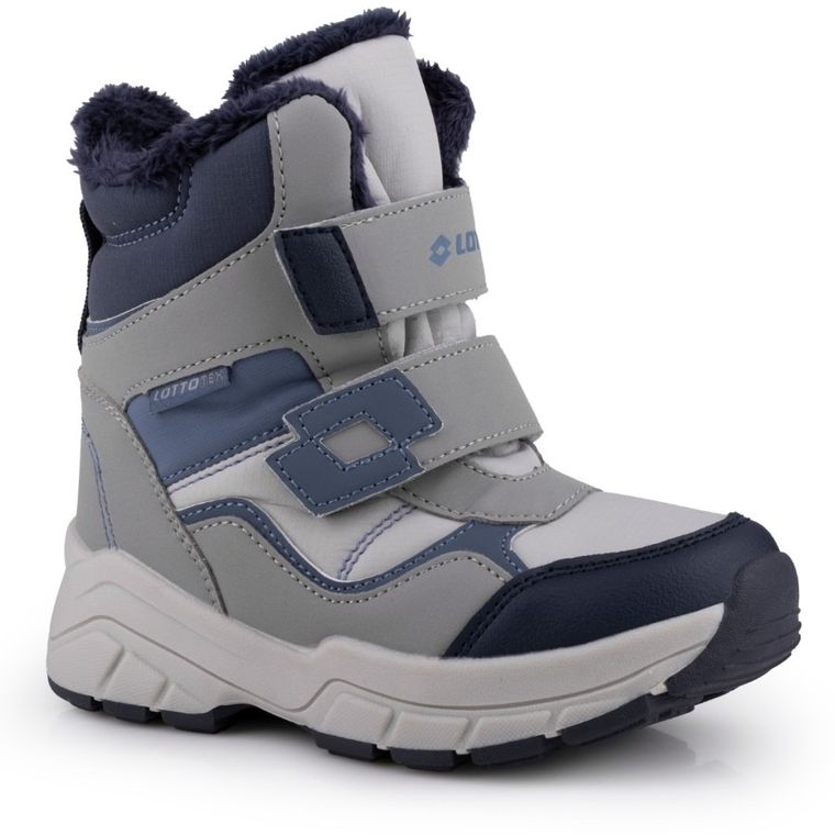Buty zimowe chłopięce, ocieplane, szare, Lotto Hoonah Tex K