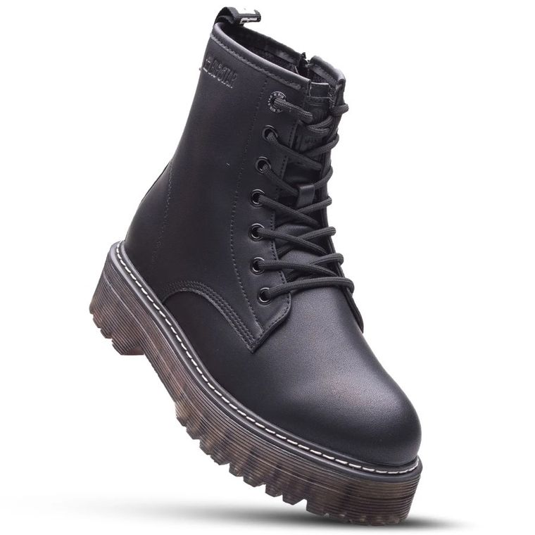 Buty zimowe damskie, czarne, Big Star