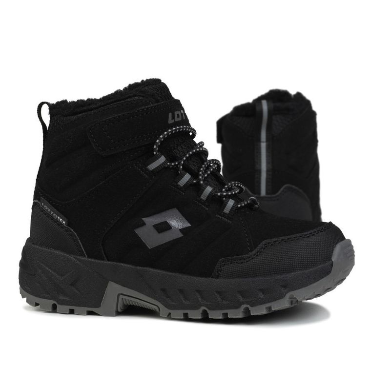 Buty zimowe dziecięce, czarne, Lotto Ketcham Tex K