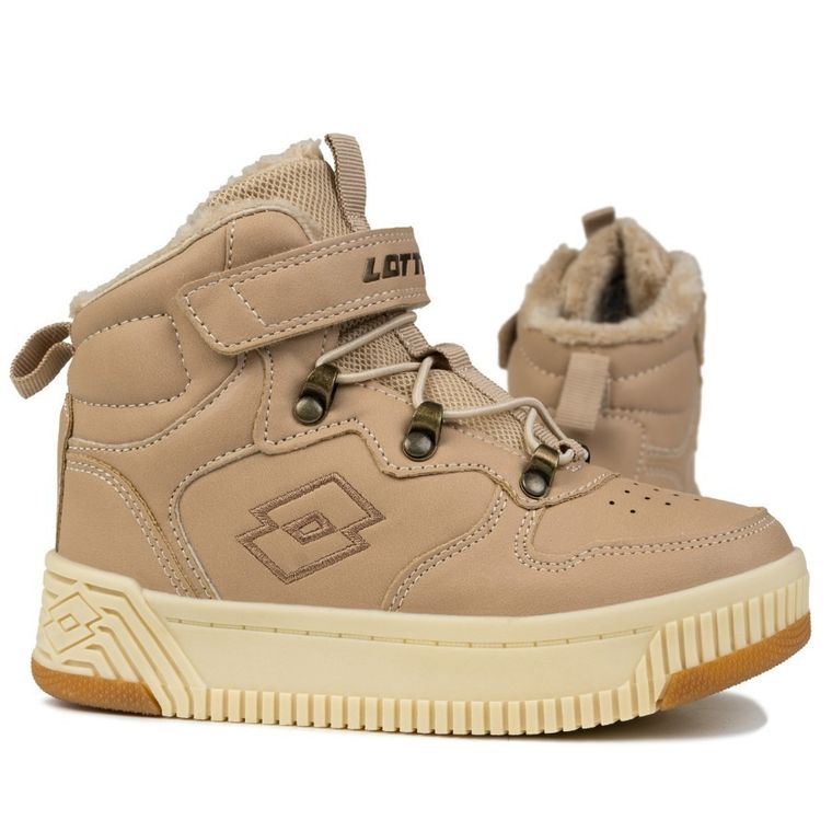 Buty zimowe dziecięce, ocieplane, beżowe, Lotto Jalana Fur K