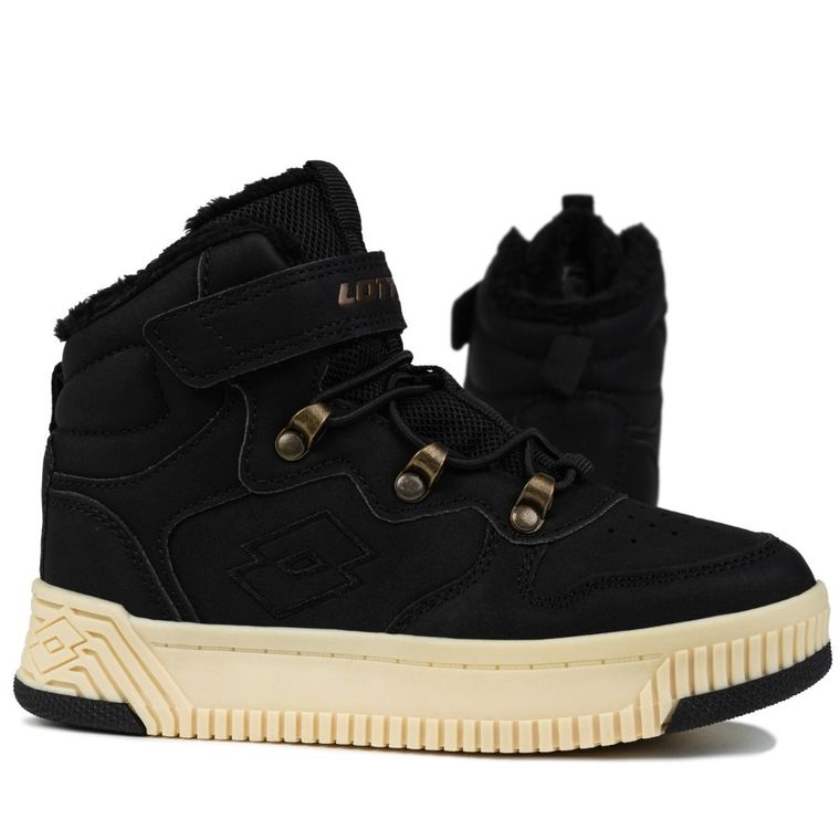 Buty zimowe dziecięce, ocieplane, czarne, Lotto