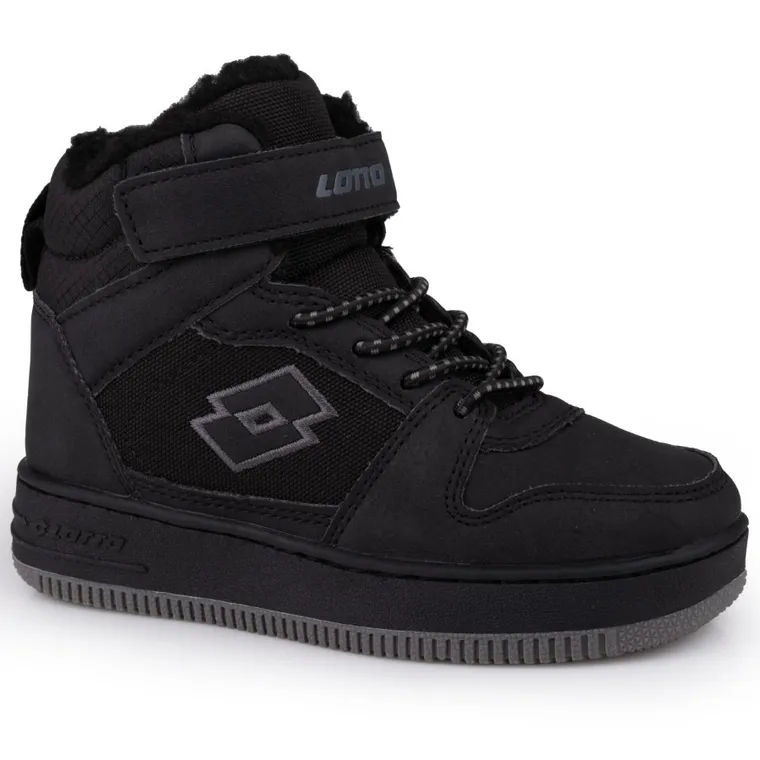 Buty zimowe dziecięce, ocieplane, czarne, Lotto