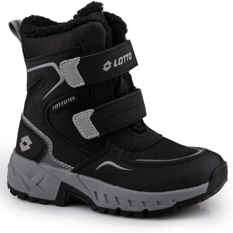 Buty zimowe dziecięce, ocieplane, czarne, Lotto