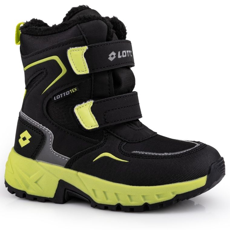 Buty zimowe dziecięce, ocieplane, czarne, Lotto