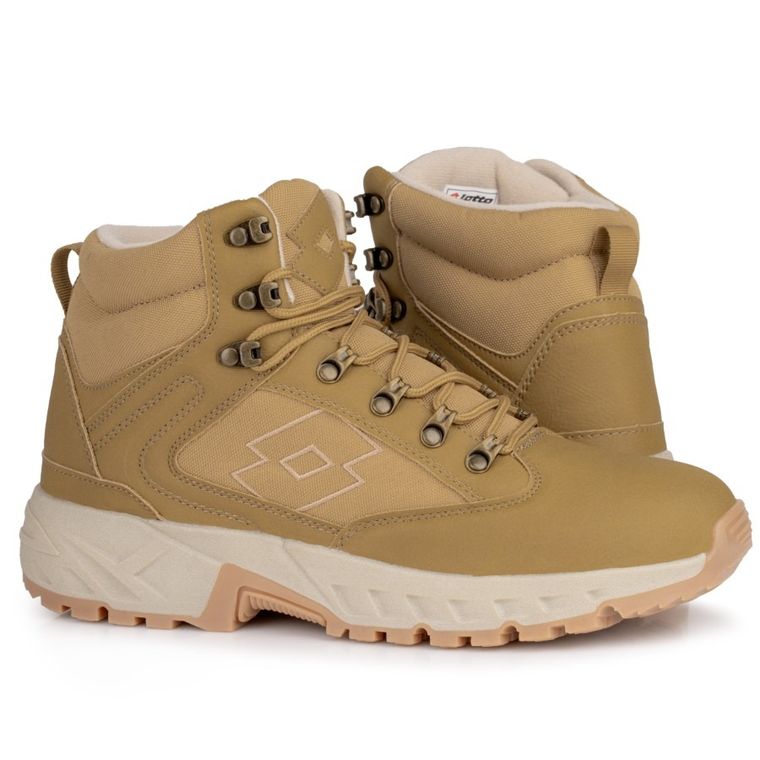 Buty zimowe męskie, brązowe, Lotto Woodlark Mid Wheat