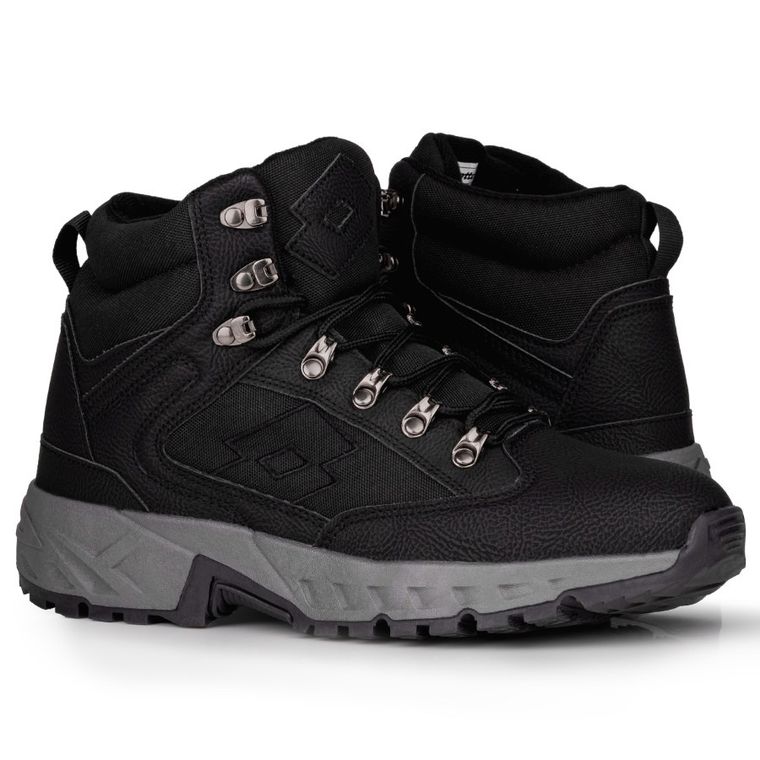 Buty zimowe męskie, czarne, Lotto Woodlark Mid