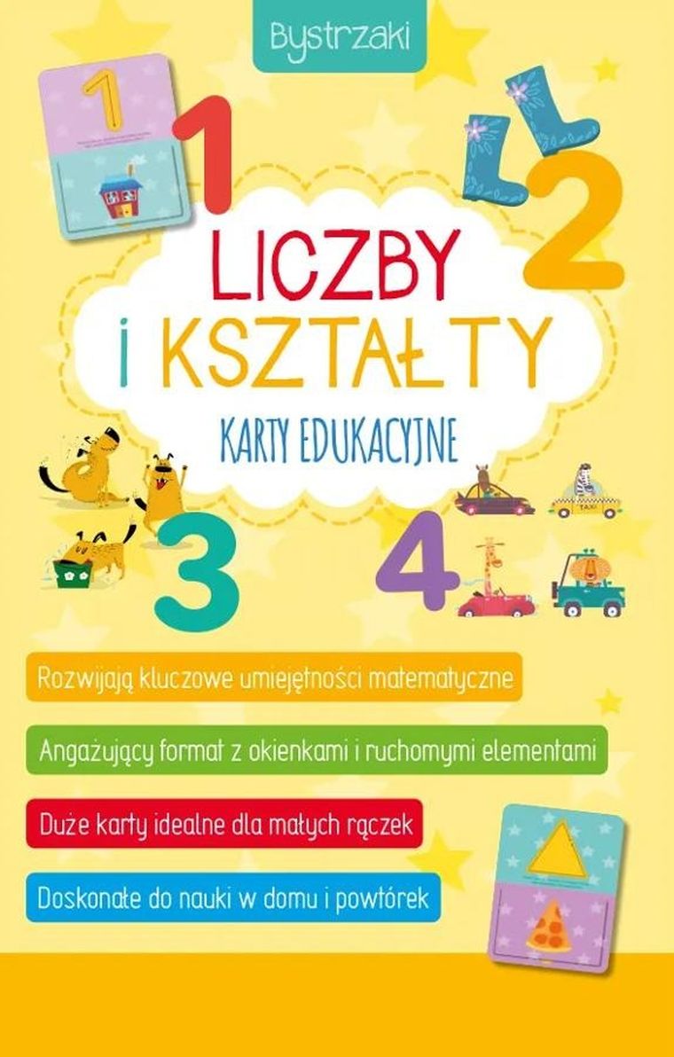 Bystrzaki. Liczby i kształty. Karty edukacyjne