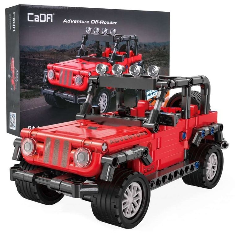 Cada, Adventure Off-Roader z napędem Pull-back, klocki konstrukcyjne, pojazd, 317 elementów