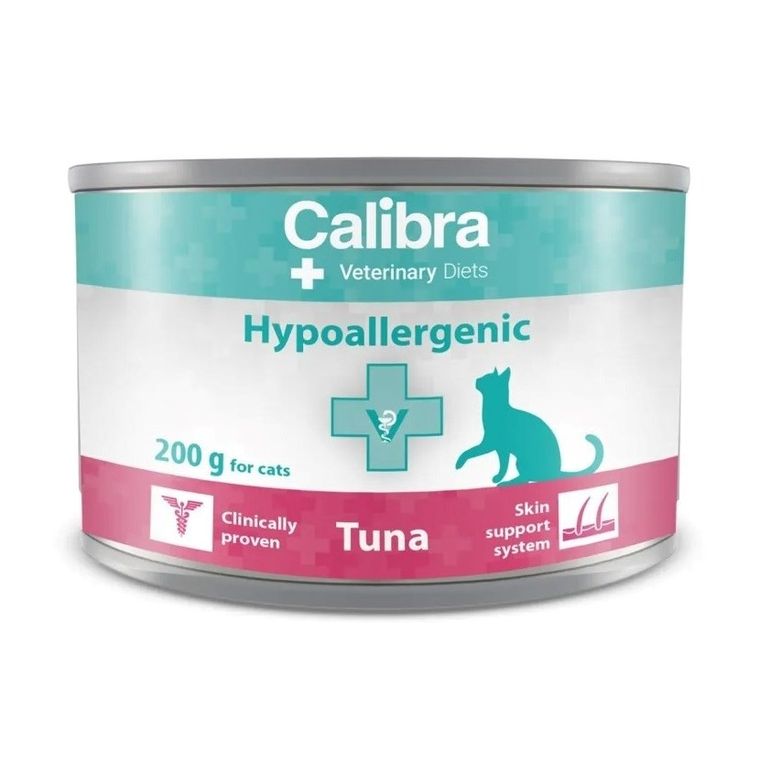 Calibra, Veterinary Diets, Hypoallergenic, tuńczyk, mokra karma dla kotów, 200g