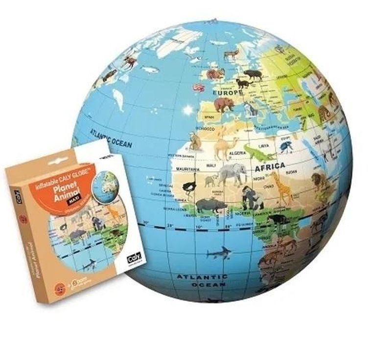 Caly, globus zoologiczny, piłka, średnica 42 cm