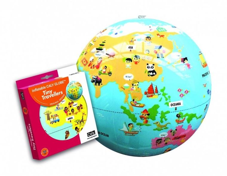 Caly, Mali Podróżnicy, globus ilustrowany, piłka, średnica 30 cm