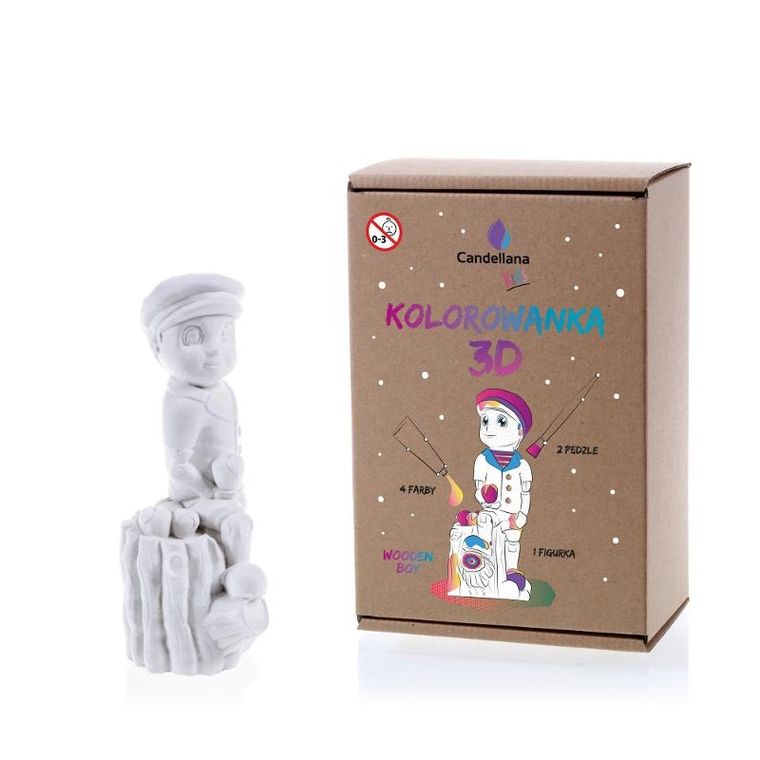 Candellana, Wooden Boy, kolorowanka 3D