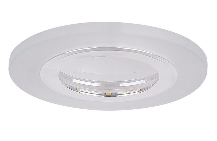 Candellux Lighting, srebrny 2-5W Led 4000k, klosz mrożony, oprawa stropowa