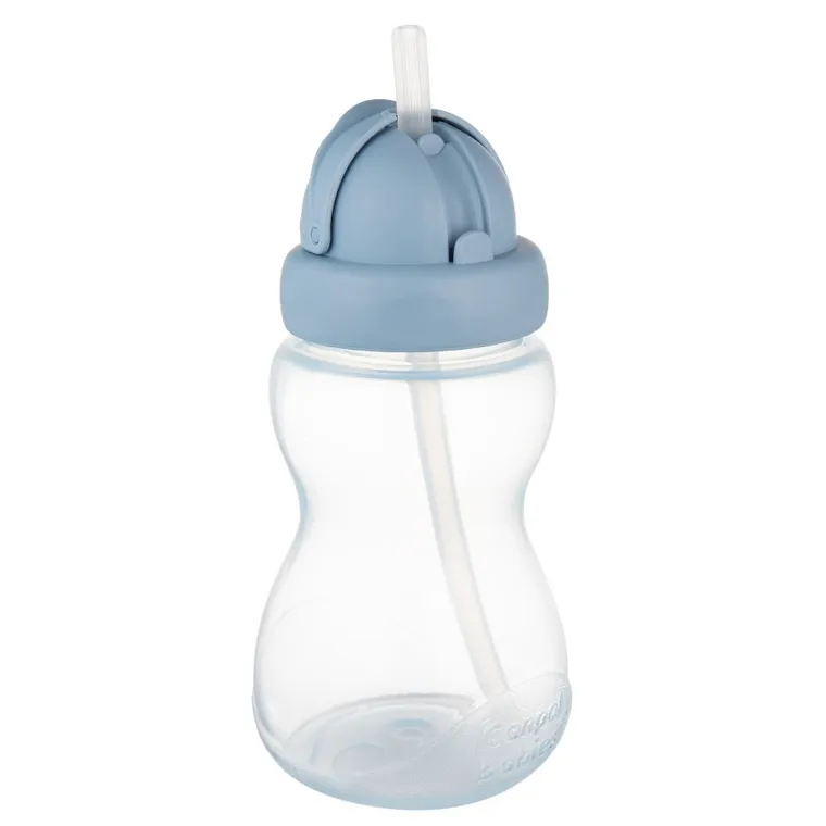 Canpol babies, bidon ze składaną rurką, niebieski, 270 ml