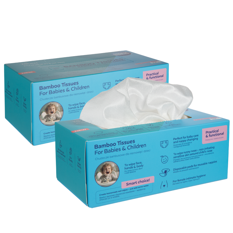 Canpol babies, chusteczki bambusowe dla niemowląt, 2-100 szt.