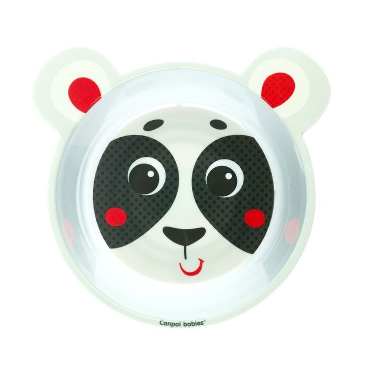 Canpol babies, Hello Little, melaminowa miseczka antypoślizgowa z uszami, beżowa