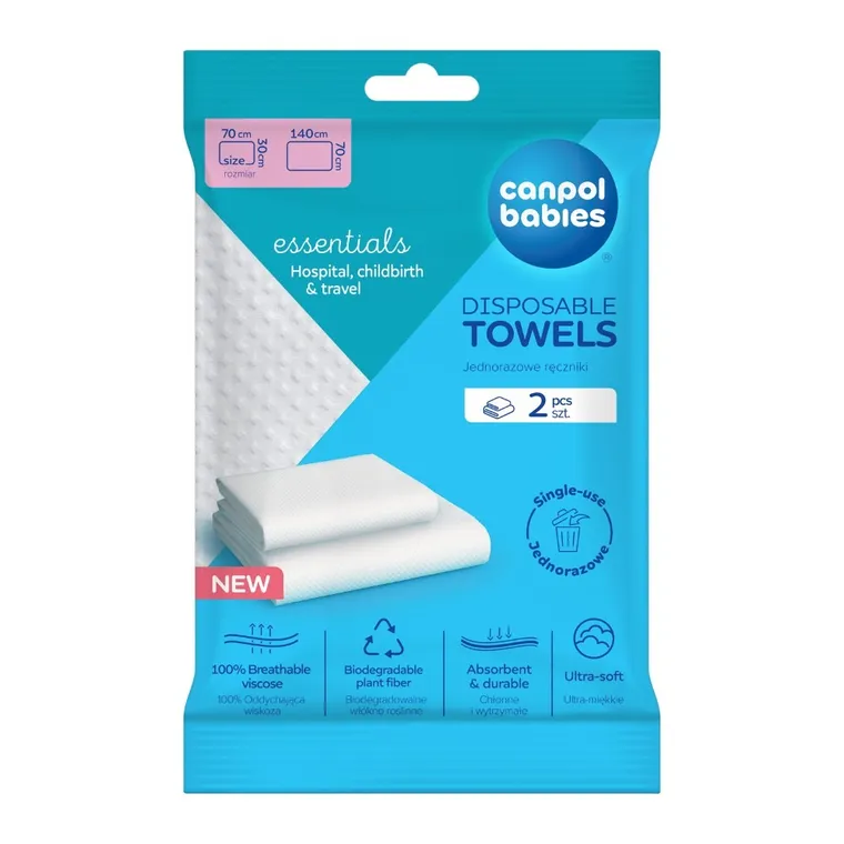 Canpol babies, jednorazowe ręczniki, 2 szt.