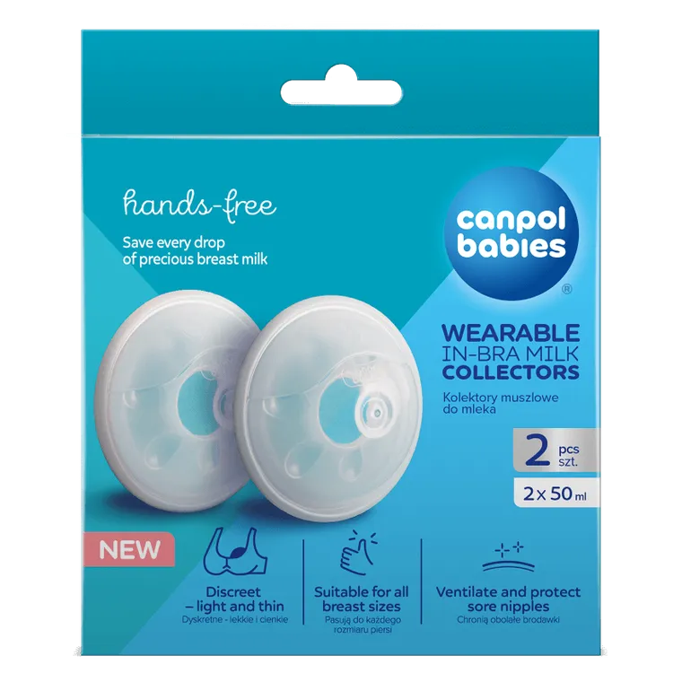 Canpol babies, kolektory muszlowe na mleko matki, 2 szt.